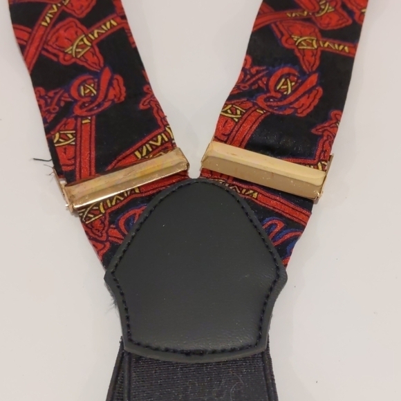 VINTAGE Atlanta Braves silk suspenders baseball - Picture 3 of 7